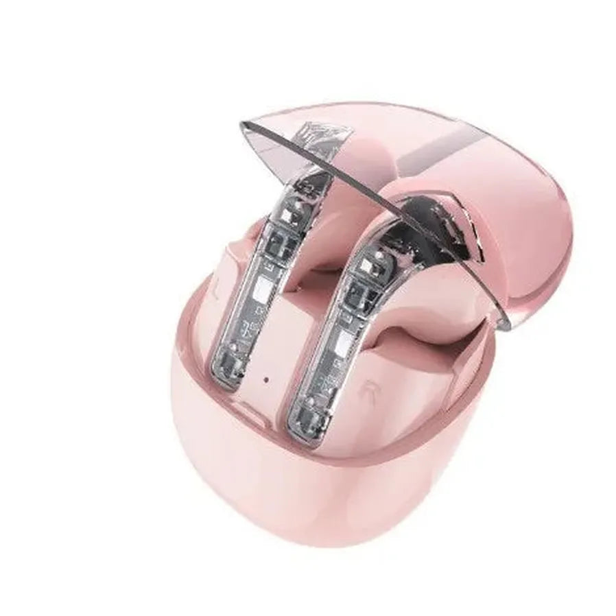 HKM-181907 Transparent Wireless Bluetooth In-Ear Headset with High Sound Quality and LED Battery Indicator