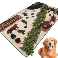 HKM-1819581 Extra Large Forest Sniffing Pad for Dogs - Energy-Consuming Puzzle Toy in Green/Brown