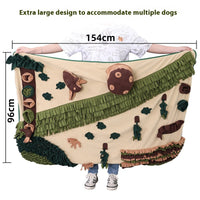 HKM-1819581 Extra Large Forest Sniffing Pad for Dogs - Energy-Consuming Puzzle Toy in Green/Brown