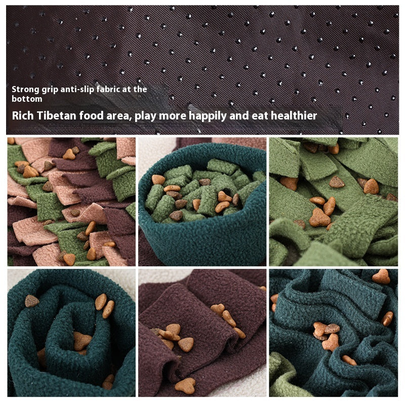 HKM-1819581 Extra Large Forest Sniffing Pad for Dogs - Energy-Consuming Puzzle Toy in Green/Brown
