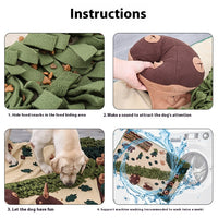 HKM-1819581 Extra Large Forest Sniffing Pad for Dogs - Energy-Consuming Puzzle Toy in Green/Brown