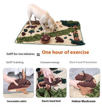 HKM-1819581 Extra Large Forest Sniffing Pad for Dogs - Energy-Consuming Puzzle Toy in Green/Brown