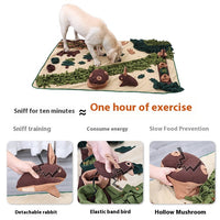 HKM-1819581 Extra Large Forest Sniffing Pad for Dogs - Energy-Consuming Puzzle Toy in Green/Brown