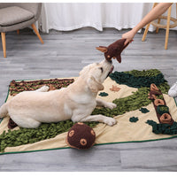 HKM-1819581 Extra Large Forest Sniffing Pad for Dogs - Energy-Consuming Puzzle Toy in Green/Brown
