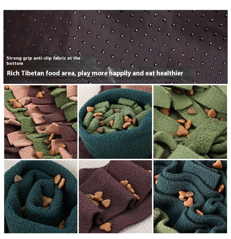 HKM-1819581 Extra Large Forest Sniffing Pad for Dogs - Energy-Consuming Puzzle Toy in Green/Brown