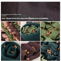 HKM-1819581 Extra Large Forest Sniffing Pad for Dogs - Energy-Consuming Puzzle Toy in Green/Brown
