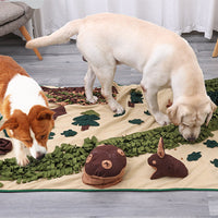 HKM-1819581 Extra Large Forest Sniffing Pad for Dogs - Energy-Consuming Puzzle Toy in Green/Brown