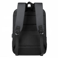 HKM-181971 Waterproof Nylon Laptop Backpack for Men & Women - USB Charging, 17 Inch Black Design