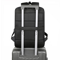 HKM-181971 Waterproof Nylon Laptop Backpack for Men & Women - USB Charging, 17 Inch Black Design