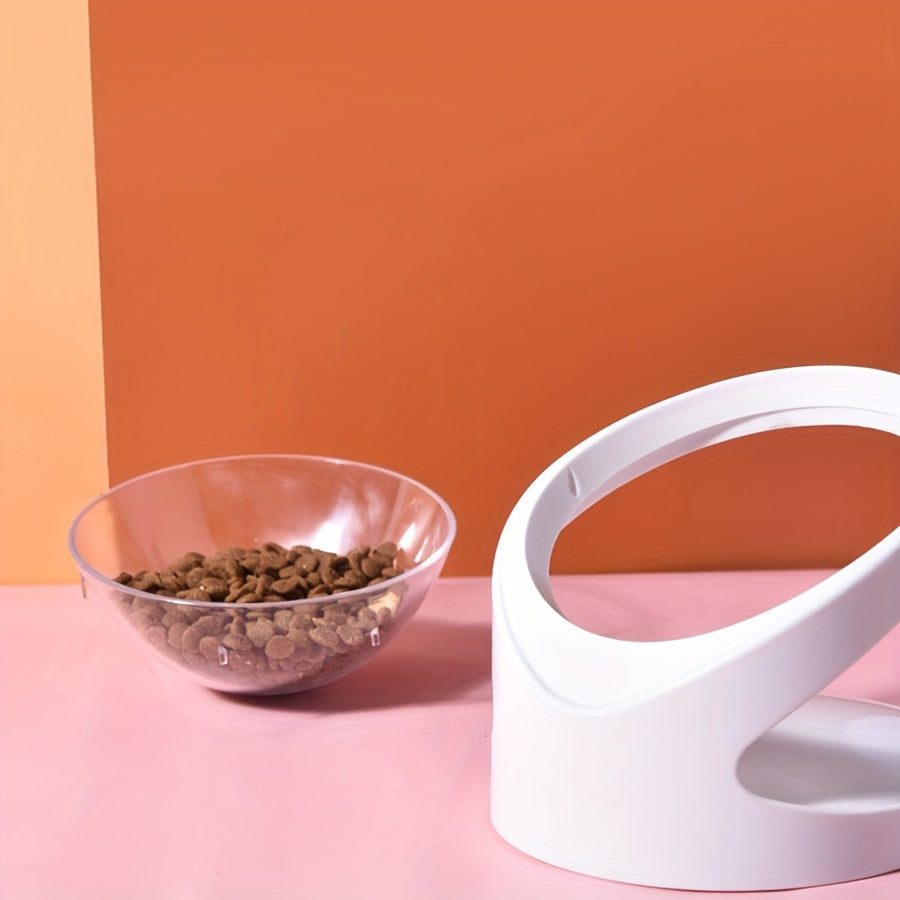 HKM-1822013 Elevated Cat Food Bowl with Anti-Vomit Tilt for Comfortable Feeding and Neck Protection