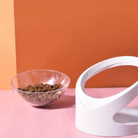 HKM-1822013 Elevated Cat Food Bowl with Anti-Vomit Tilt for Comfortable Feeding and Neck Protection