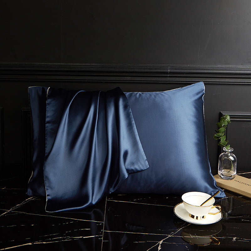 HKM-182227 Pure Mulberry Silk Pillowcase in Multiple Colors - Elegant and Soft Texture