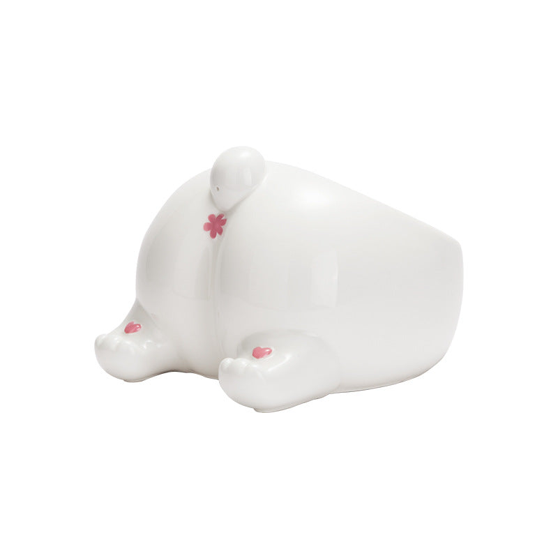 HKM-1824701 High-Foot Pet Food Bowls for Cats and Dogs - Durable Porcelain, Easy to Clean, Two Sizes