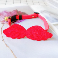 HKM-1826493 Adjustable Dog Collar with Bell and Angel Wings in Multiple Colors