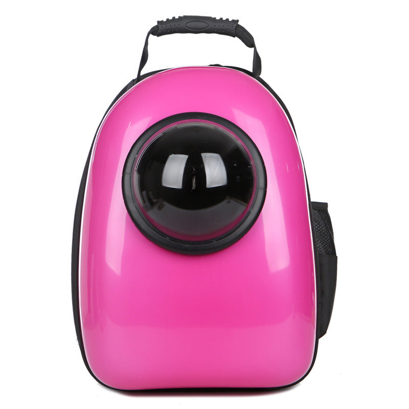 HKM-1826749 Transparent Space Capsule Pet Backpack for Cats and Small Dogs with Acrylic Cover, Multi-Color Options