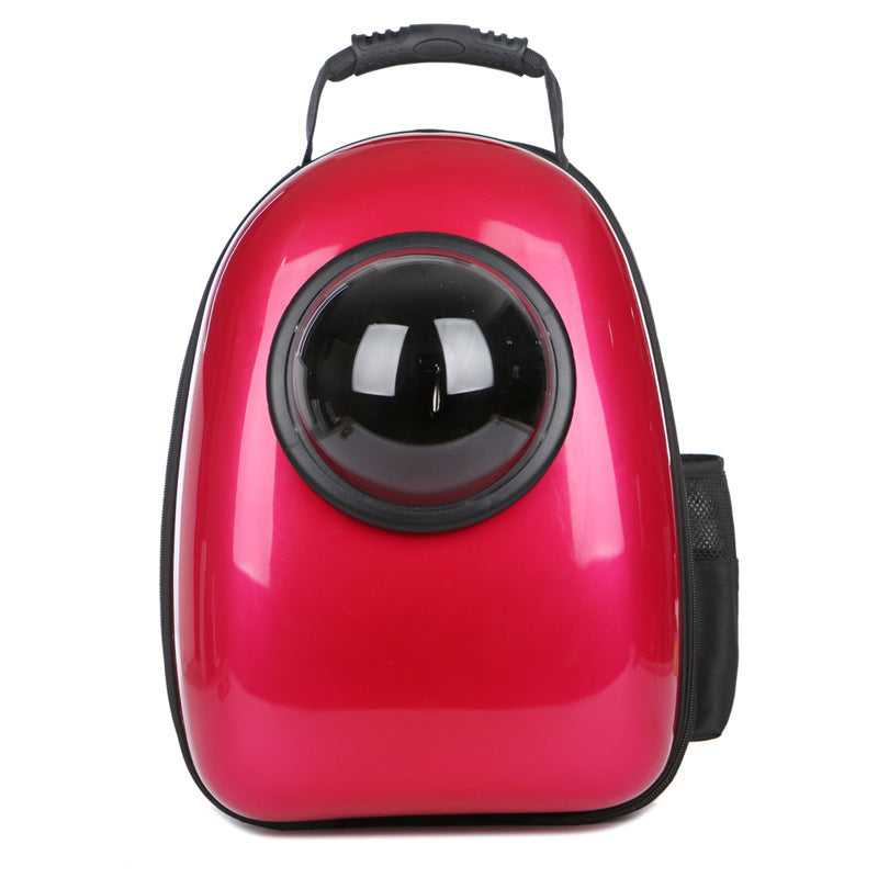 HKM-1826749 Transparent Space Capsule Pet Backpack for Cats and Small Dogs with Acrylic Cover, Multi-Color Options