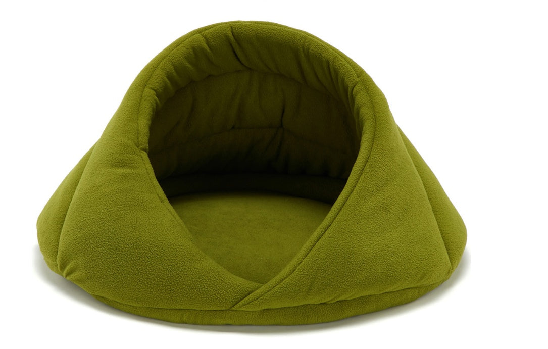 HKM-1828541 Cozy Fleece Pet Nest for Dogs - Soft, Warm Kennel Mat with Supportive Fiberglass Rod
