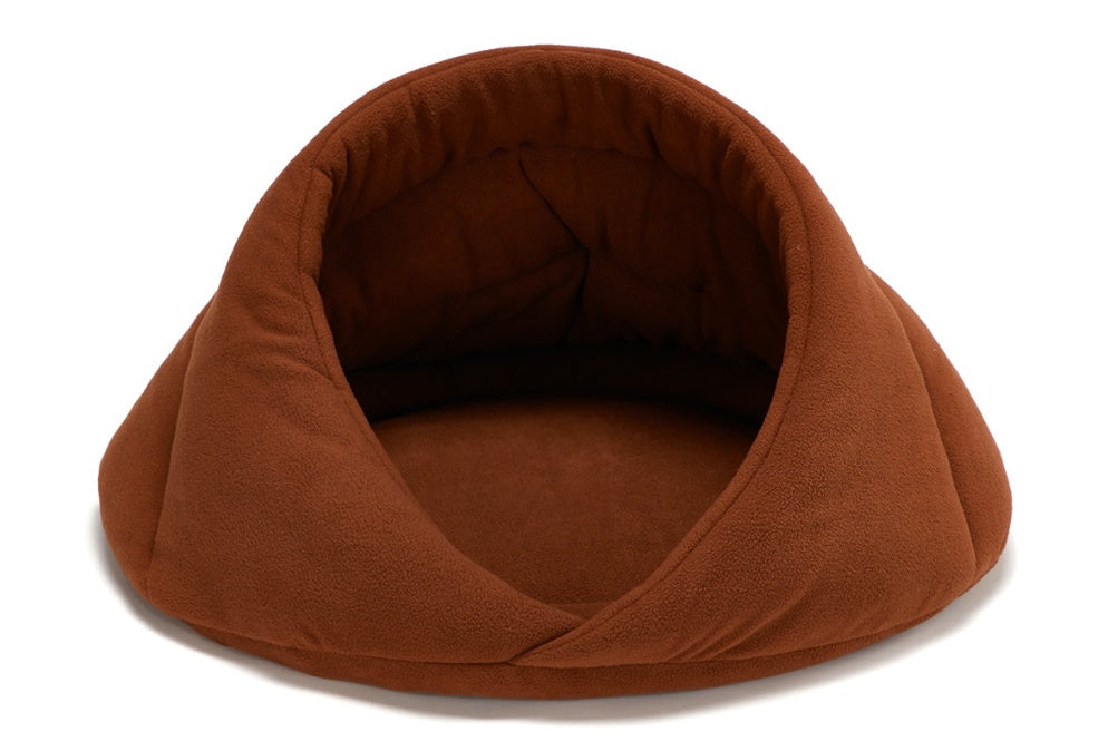 HKM-1828541 Cozy Fleece Pet Nest for Dogs - Soft, Warm Kennel Mat with Supportive Fiberglass Rod
