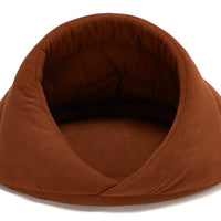 HKM-1828541 Cozy Fleece Pet Nest for Dogs - Soft, Warm Kennel Mat with Supportive Fiberglass Rod