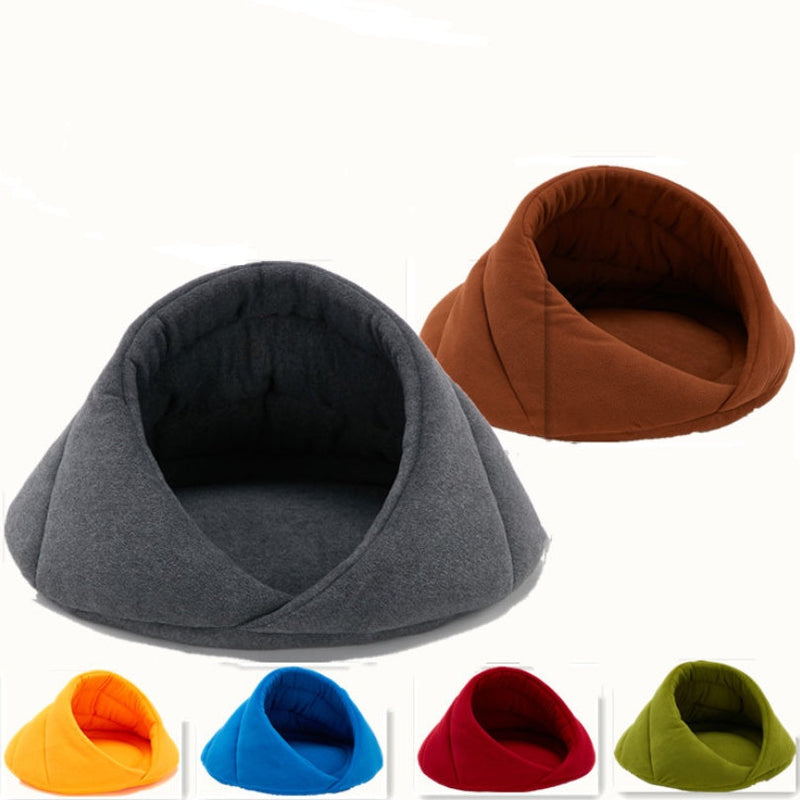 HKM-1828541 Cozy Fleece Pet Nest for Dogs - Soft, Warm Kennel Mat with Supportive Fiberglass Rod