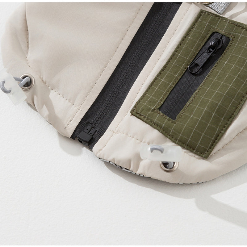 HKM-1829053 Outdoor Adventure Vest for Small and Medium Dogs, Warm Cotton Windbreaker with Leash Ring and Secure Pocket