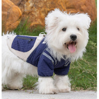 HKM-1829053 Outdoor Adventure Vest for Small and Medium Dogs, Warm Cotton Windbreaker with Leash Ring and Secure Pocket