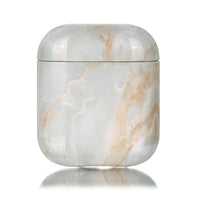 HKM-182931 Marble Leopard AirPods Case - Stylish Clamshell Design for AirPods 1/2 Compatibility