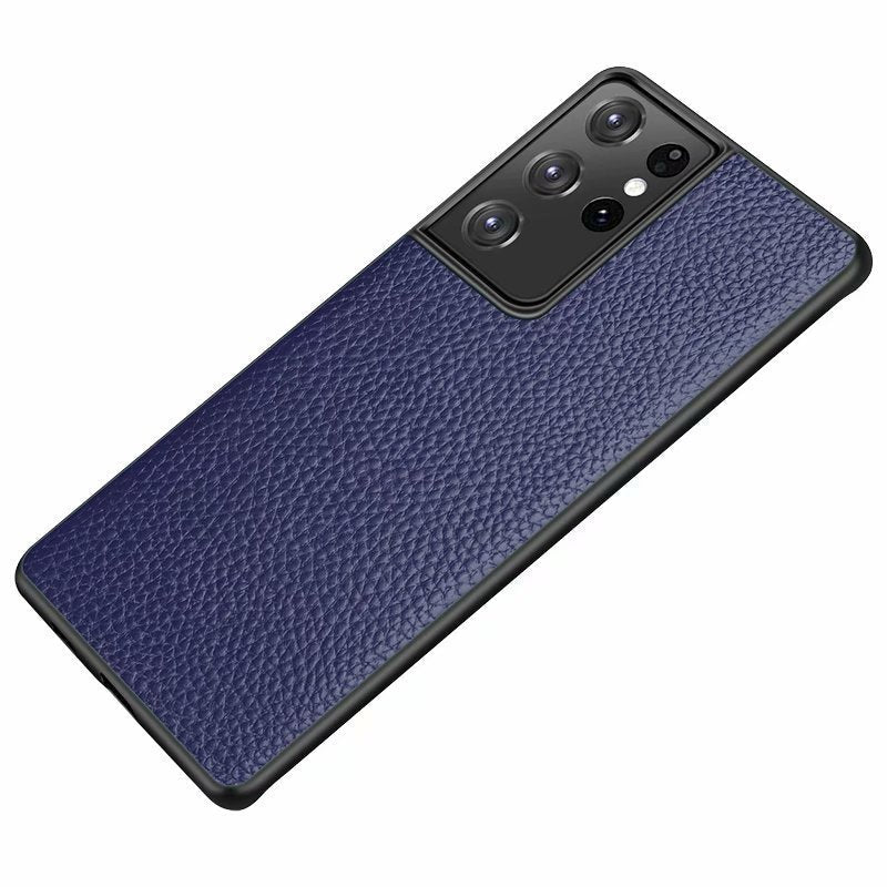 HKM-182995 Ultra Protective Leather Back Cover for Samsung S21/S30 Series in Solid Colors