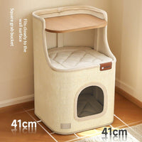 HKM-1830461 Sisal Cat Sleeping Barrel in Roman Holiday Color - Minimalist Square Design