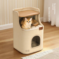 HKM-1830461 Sisal Cat Sleeping Barrel in Roman Holiday Color - Minimalist Square Design
