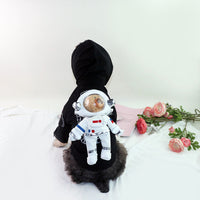 HKM-1830845 Cosmic Adventure Padded Jacket for Pets - Teddy Bear Design in Black and White