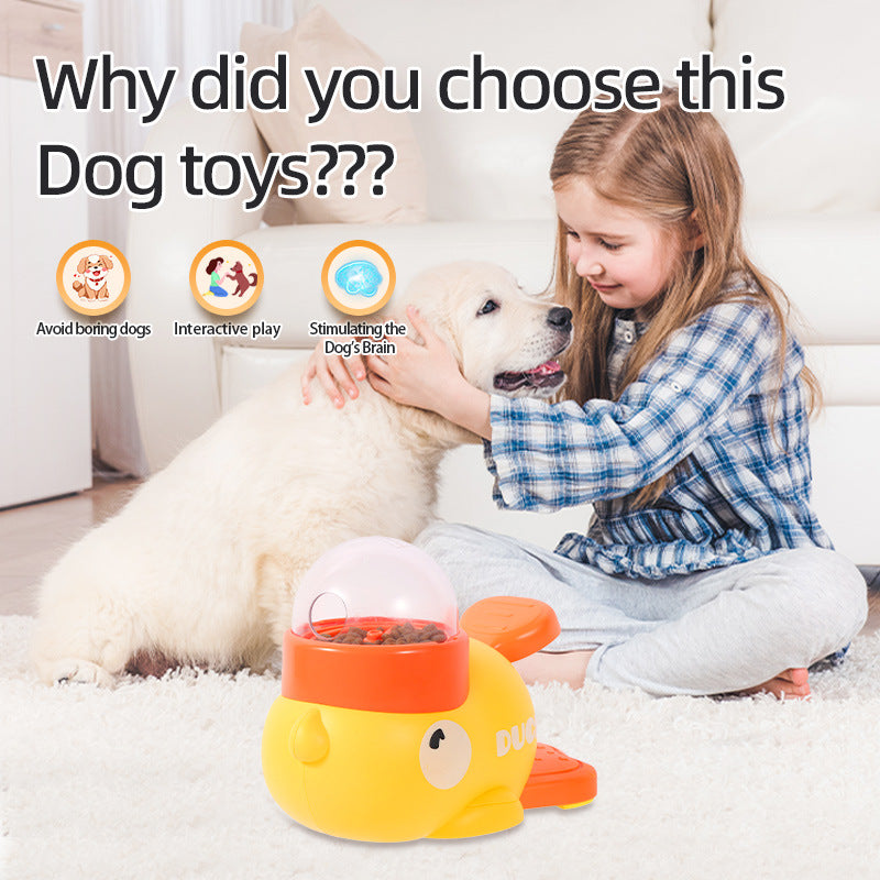 HKM-1831101 Interactive Dog Puzzle Feeder with Cartoon Duck Design - Anti-Slip Treat Dispenser for Training and Play