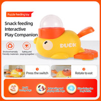 HKM-1831101 Interactive Dog Puzzle Feeder with Cartoon Duck Design - Anti-Slip Treat Dispenser for Training and Play