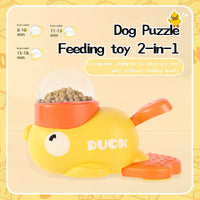 HKM-1831101 Interactive Dog Puzzle Feeder with Cartoon Duck Design - Anti-Slip Treat Dispenser for Training and Play