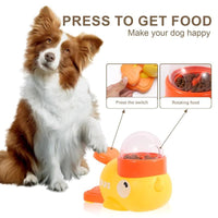 HKM-1831101 Interactive Dog Puzzle Feeder with Cartoon Duck Design - Anti-Slip Treat Dispenser for Training and Play