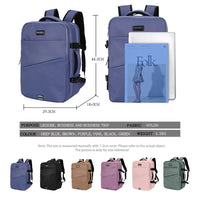HKM-183123 Large Capacity 17-Inch Waterproof Nylon Laptop Backpack with Extension Layer for Students