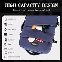 HKM-183123 Large Capacity 17-Inch Waterproof Nylon Laptop Backpack with Extension Layer for Students