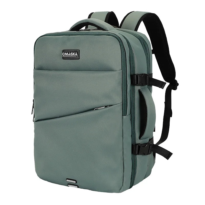 HKM-183123 Large Capacity 17-Inch Waterproof Nylon Laptop Backpack with Extension Layer for Students