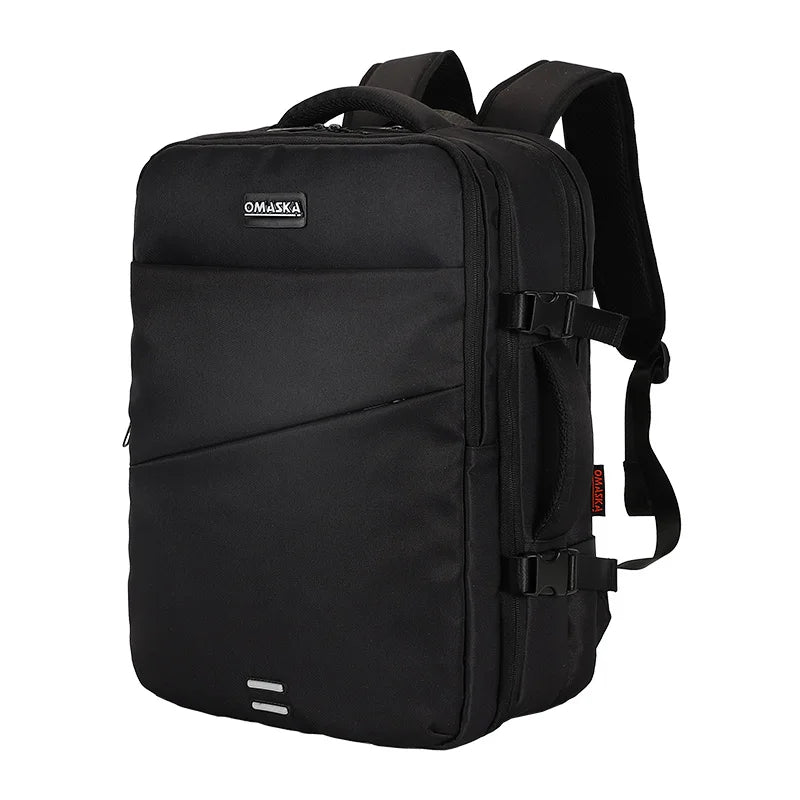 HKM-183123 Large Capacity 17-Inch Waterproof Nylon Laptop Backpack with Extension Layer for Students