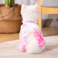 HKM-1832637 Colorful Autumn and Winter Plush Pet Clothes for Cats, XS to L Size Options