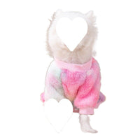 HKM-1832637 Colorful Autumn and Winter Plush Pet Clothes for Cats, XS to L Size Options