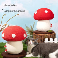 HKM-1833533 Mushroom-Shaped Cat Scratch Board - Durable Sisal with Cloth and Density Plate