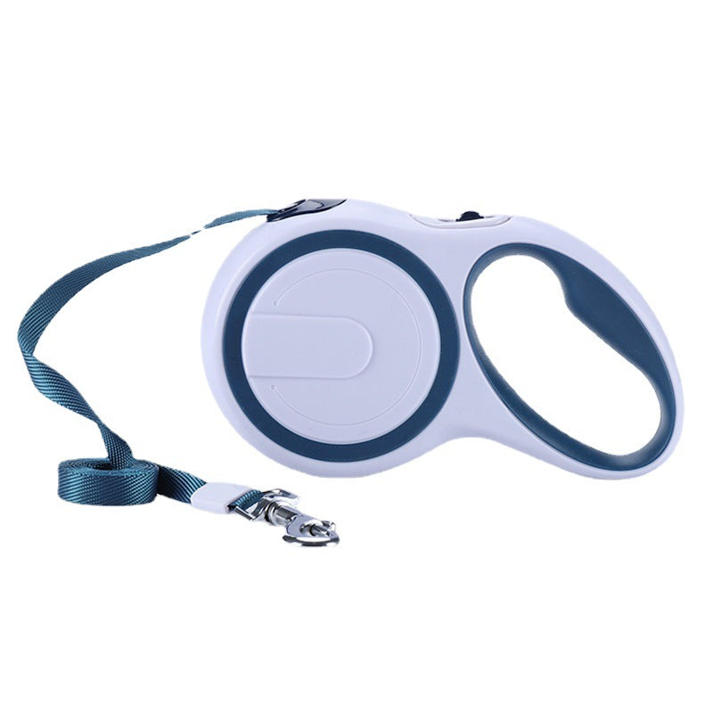 HKM-1834045 Portable Automatic Retractable Pet Leash - Durable 304 Stainless Steel & ABS Design in Blue