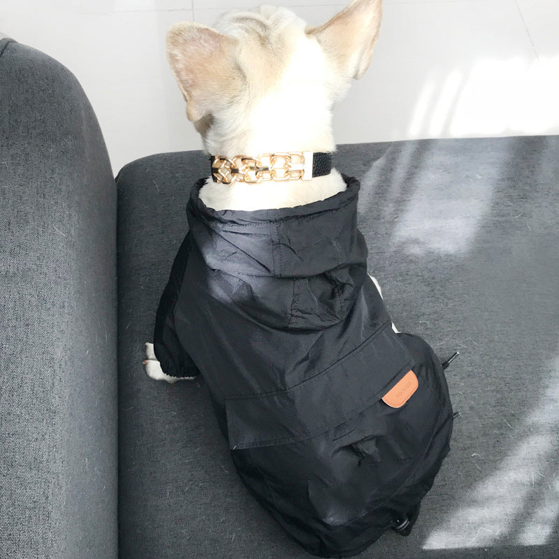 HKM-1834429 Dog Sunscreen Shirt - Casual Cotton Outfit in Black and Red, Suitable for All Dogs