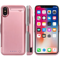HKM-183443 High-Capacity 10000mAh Polymer Lithium Battery Pack for iPhone X with Audio, Square Aluminum Case, Multiple Colors