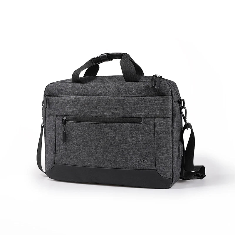 HKM-183443 Lightweight Casual Fabric Briefcase with Shoulder Strap for Men