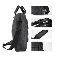HKM-183443 Lightweight Casual Fabric Briefcase with Shoulder Strap for Men
