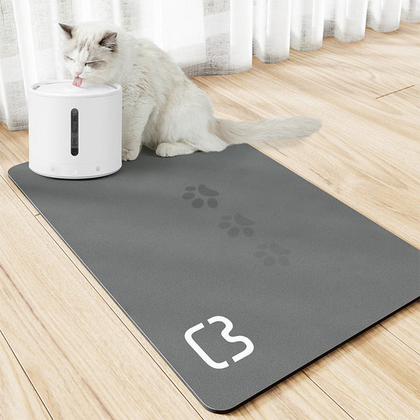 HKM-183443 Minimalist Pet Feeding Mat Repeated Washing Water-absorbing Non-slip Mat Rest Sleep