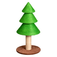 HKM-1835709 Christmas Tree Cat Scratcher Tower – 31.5in Indoor Cat Scratching Post with Sisal and Fleece Base