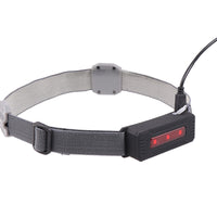 HKM-183571 Portable COB LED Headlight with Red Light Warning, 300 Lumens, Waterproof, Rechargeable Battery, 3 Modes